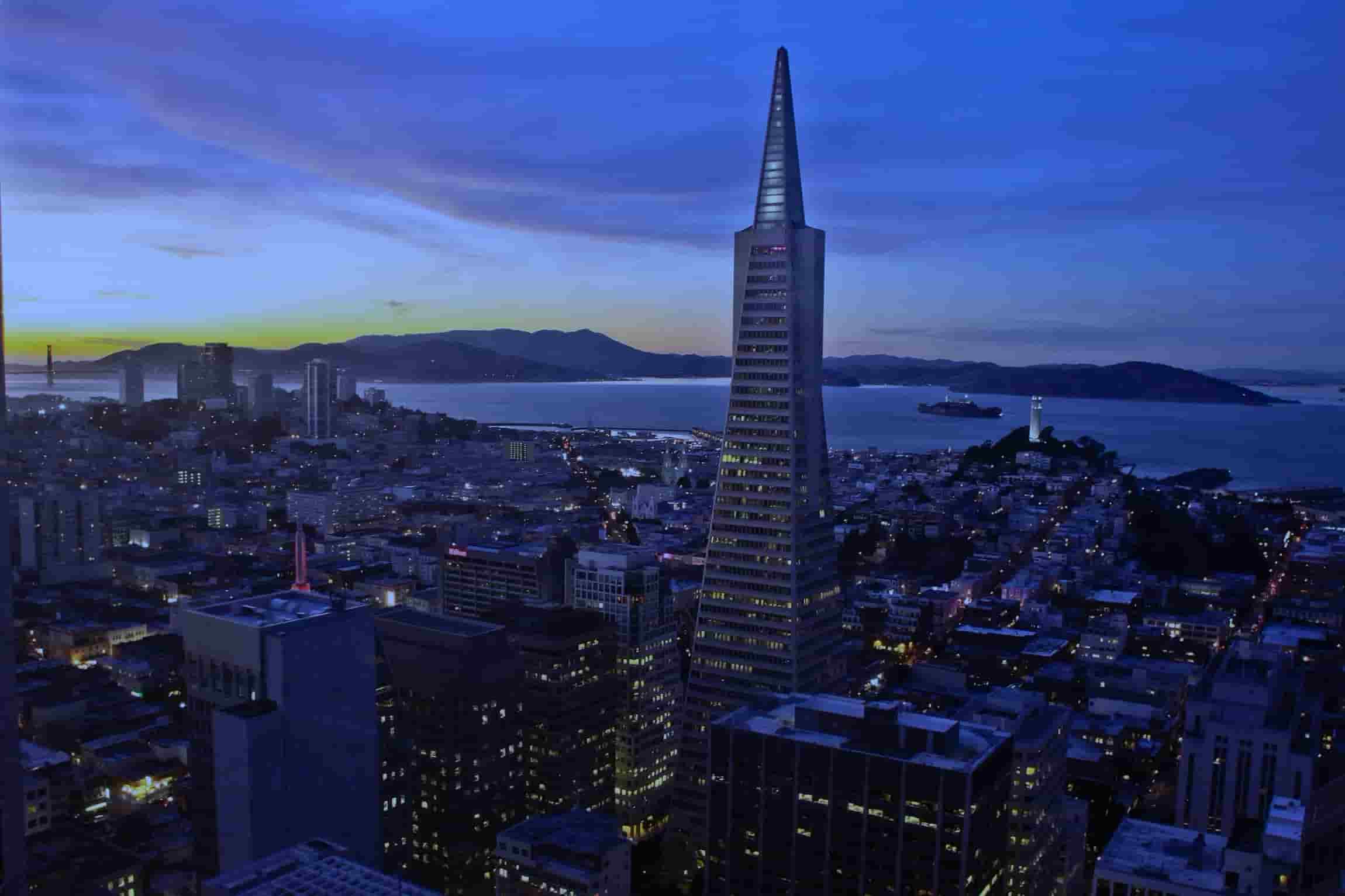 San Francisco Transamerica Building Aerial View