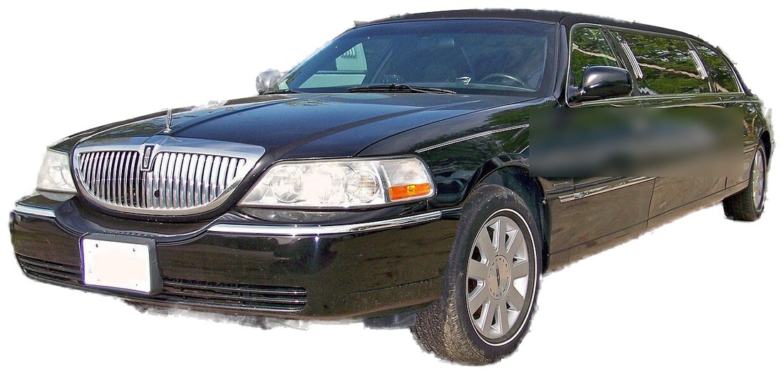 Black Lincoln Town Car stretch limousine, third generation