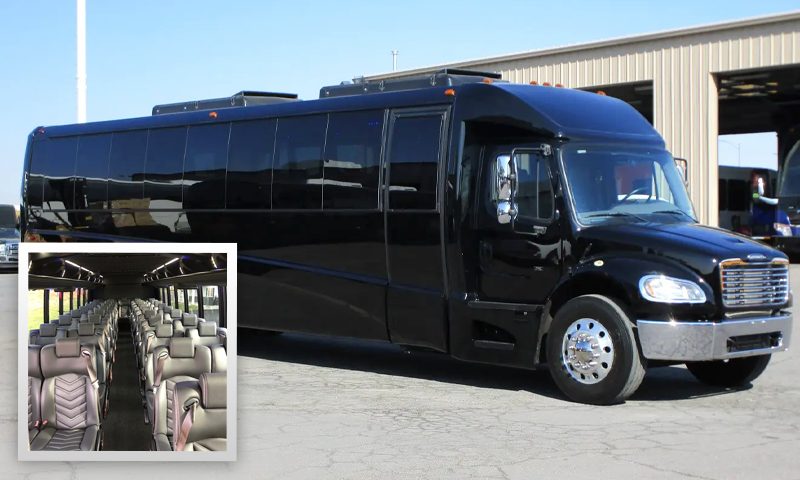 Executive Coach Shuttle Bus, 35 passengers - Southern California affiliate fleet operated by Vanity Limousines Inc.