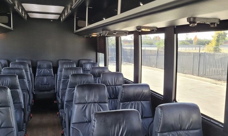 Executive Mini-Coach Shuttle Bus interior - Vanity Limousines Inc.