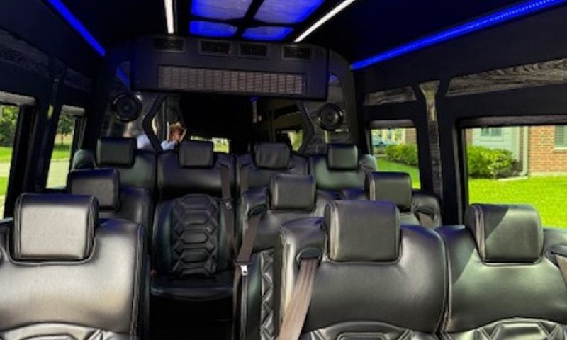 Mercedes-Benz Sprinter Executive Shuttle interior - Vanity Limousines Inc.
